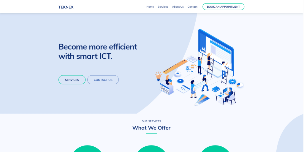 Teknex website designed by Brand Clutch